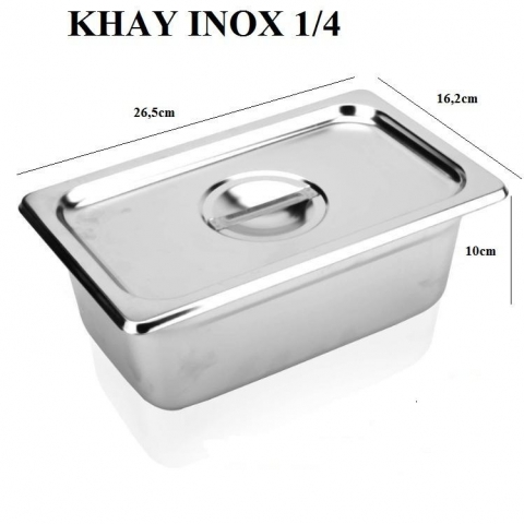 Khay buffet 1/4/10 inox cao cấp 
